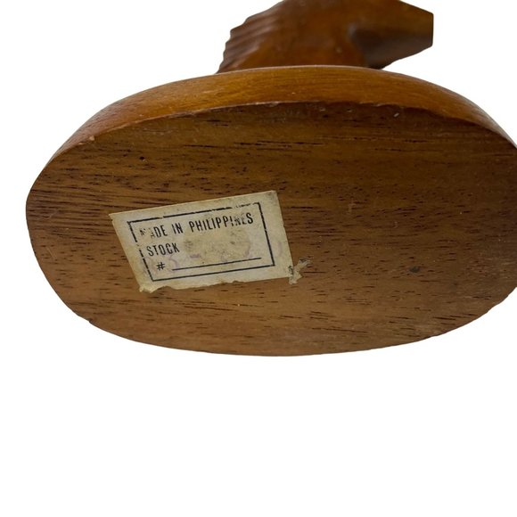 Wood Seahorse Toothpick Holder MCM Mid Century Modern Beach Coastal Decor u - Picture 7 of 8